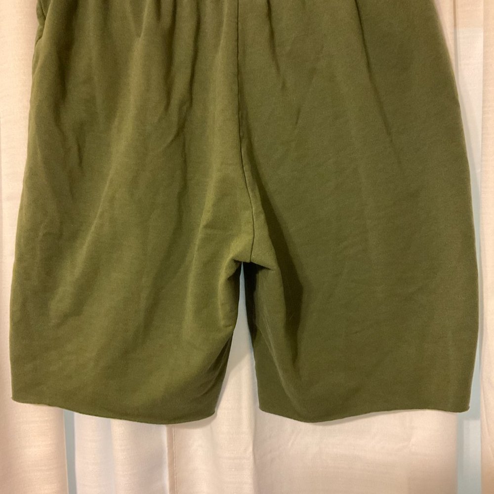 Gymshark Women's Shorts M Olive Green Elastic Tie Waist Pockets - Picture 7 of 8